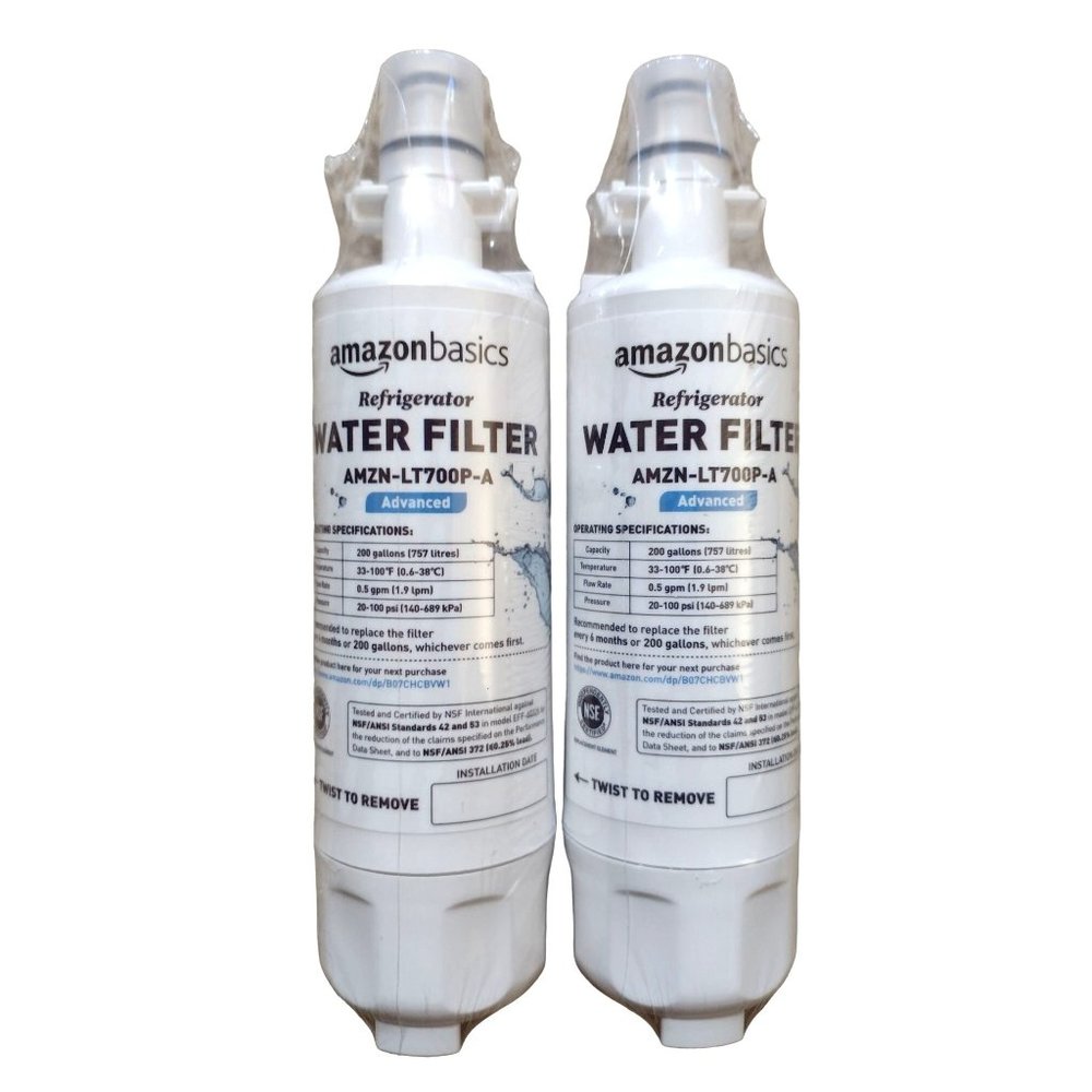 2-Pack AmazonBasics Replacement LG LT700P Advanced Refrigerator Water Filter